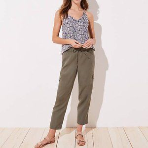 NWOT Loft Army Green Drapey Cargo Jogger Pants